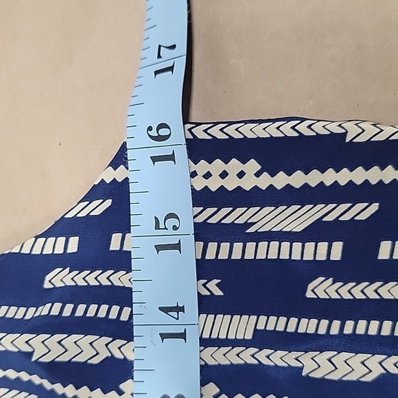 Myne, Size 2, Blue and Cream Patterned Camisole, Braided Straps, EUC - Picture 5 of 9